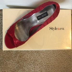 Style & Co Red Occasion Pump